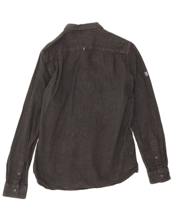 Superdry Herren-Flanellhemd 2XL aus grauer Baumwolle