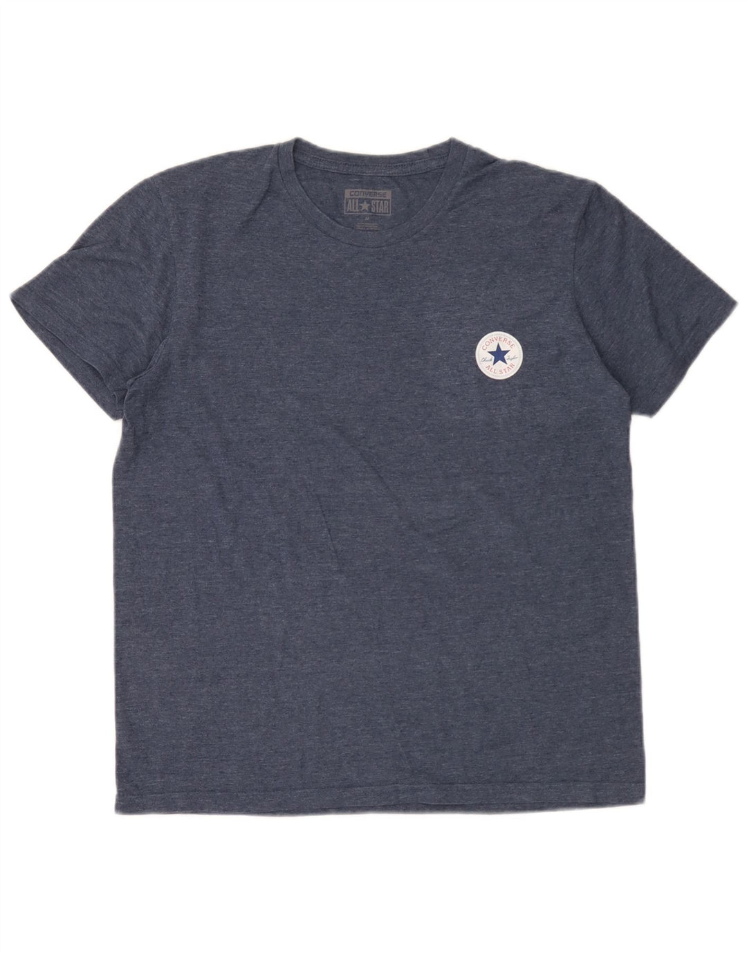 Converse Herren Chuck Taylor T-Shirt-Oberteil aus mittelblauer Baumwolle