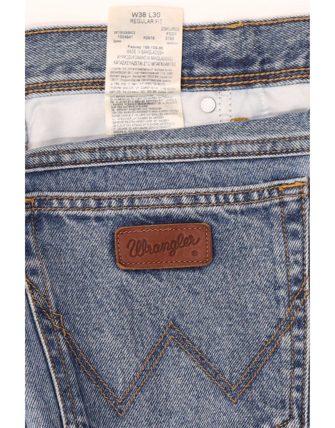 Wrangler Herren-Jeans mit normaler Passform, gerade Passform, W38, L30, Blau, Baumwolle