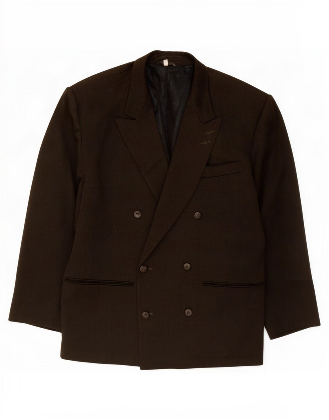 Ciao Herren-Blazer, zweireihig, IT 50, große graue Wolle