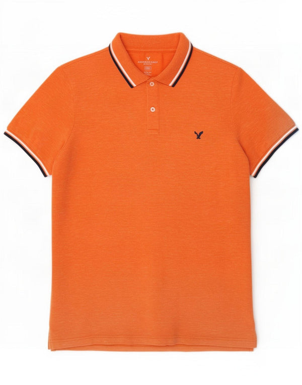 American Eagle Herren-Poloshirt mit klassischer Passform XL, orange gefleckte Baumwolle