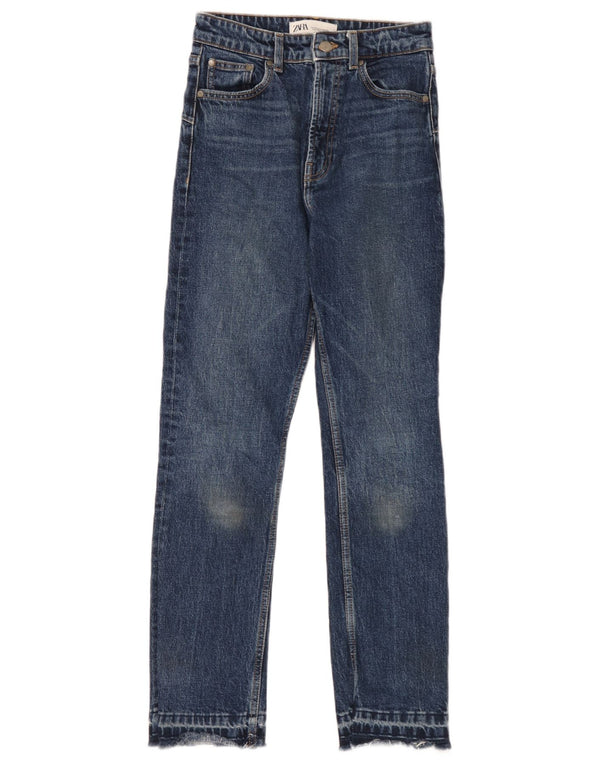 Zara Damen Slim Jeans EU 34 XS W24 L28 Marineblau