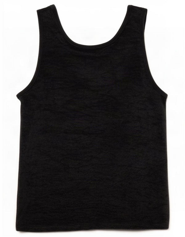 Vintage Damen ärmelloses Blusenoberteil IT 44/46 Large Black Polyester