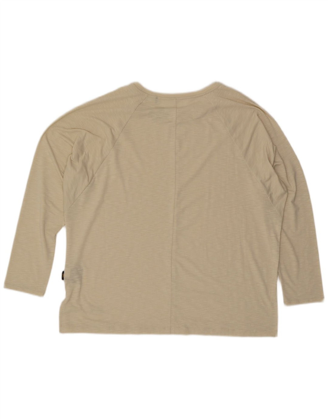 Jack Wolfskin Damen Top Langarm UK 18 XL Beige geflecktes Polyester