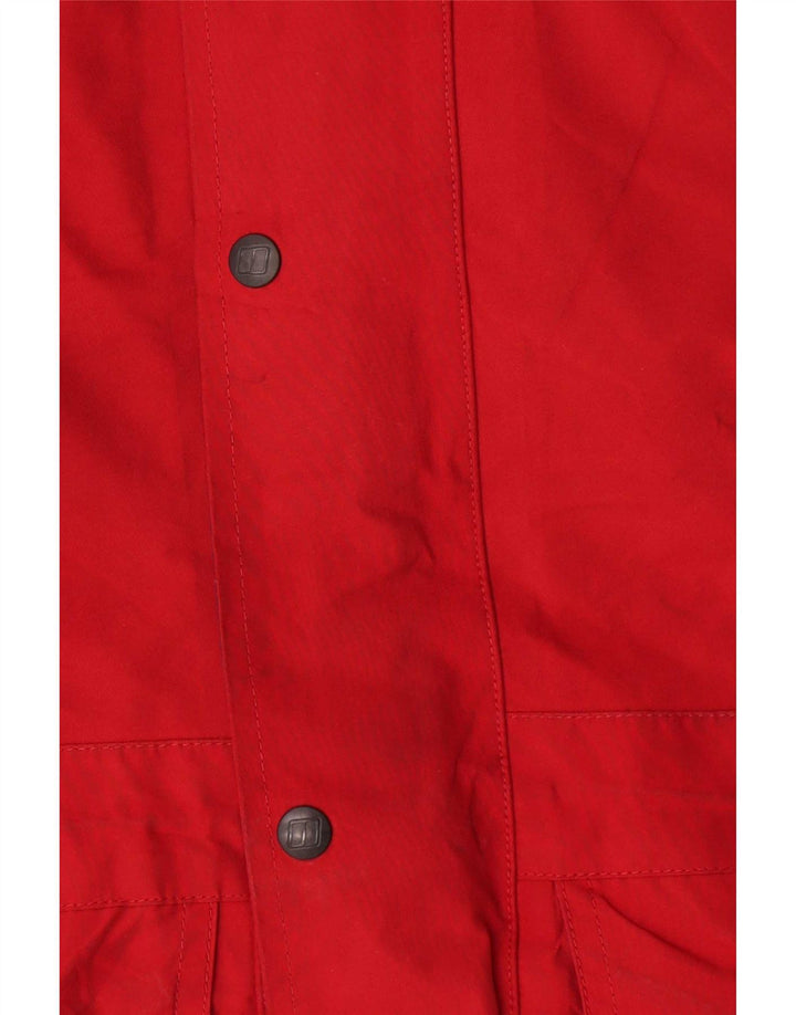 Berghaus Damen-Regenjacke mit Kapuze, übergroß, UK 18, XL, rotes Nylon