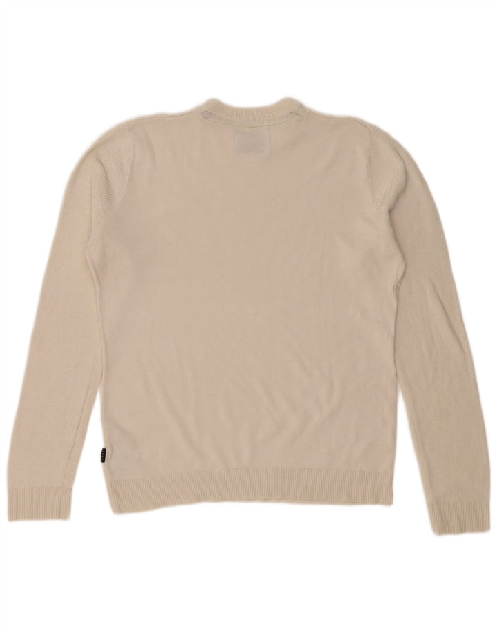 JACK & JONES Herren Core Rundhalspullover aus mittelweißer Baumwolle