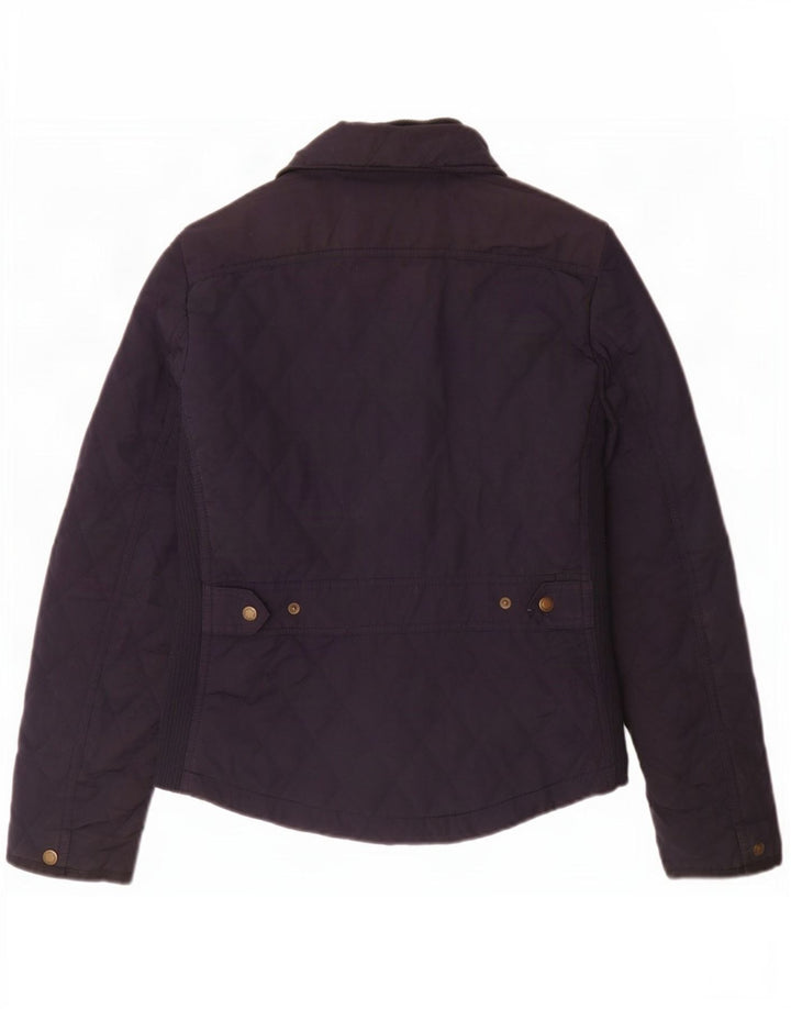 Massimo Dutti Damen Steppjacke UK 12 Medium Marineblau Polyester