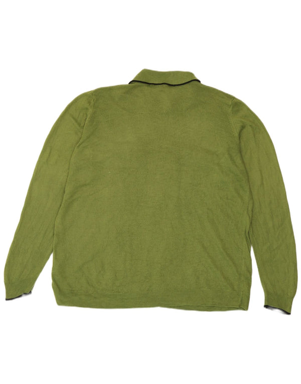 Marks & Spencer Damen-Pullover mit Rollkragen, UK 20 2XL, grünes Acryl