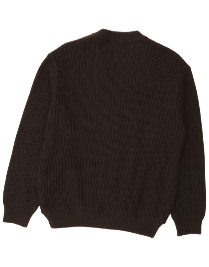 MALAGRIDA Herren-Strickjacke aus mittelbraunem Polyacryl