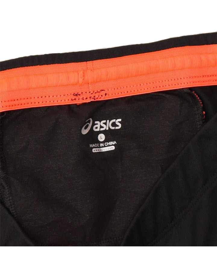 ASICS Girls Capri Tracksuit Trousers 11-12 Years Large  Black Polyester Vintage Asics and Second-Hand Asics from Messina Hembry 