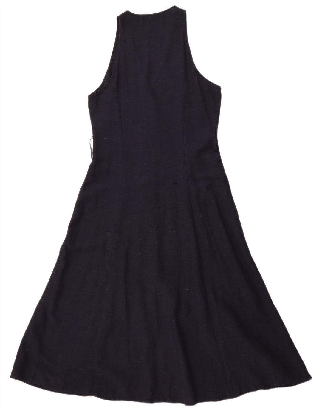 ZARA Damen Ärmelloses Maxikleid UK 10 Small Schwarz Viskose