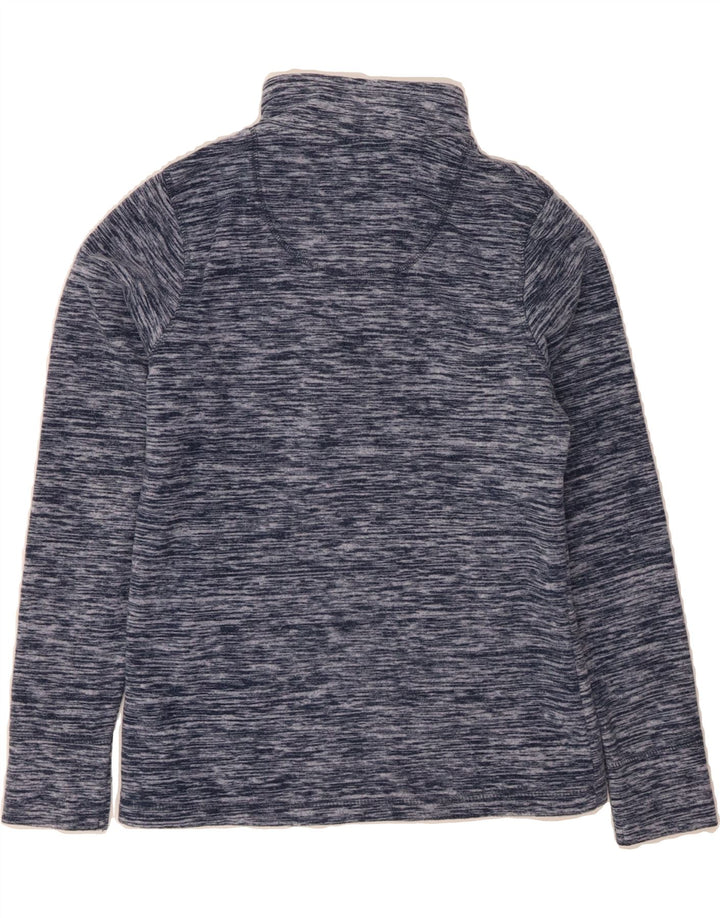 WEIRD FISH Womens Zip Neck Fleece Jumper UK 10 Small Navy Blue Polyester Vintage Weird Fish and Second-Hand Weird Fish from Messina Hembry 