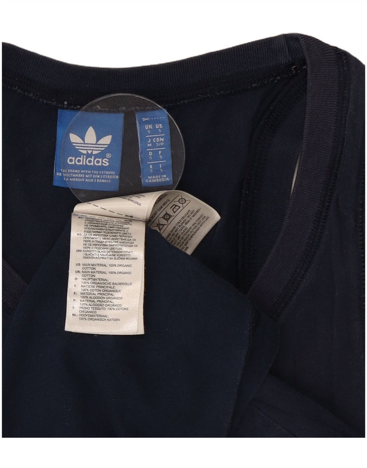 Adidas Herren Graphic Vest Top Small Marineblau Baumwolle