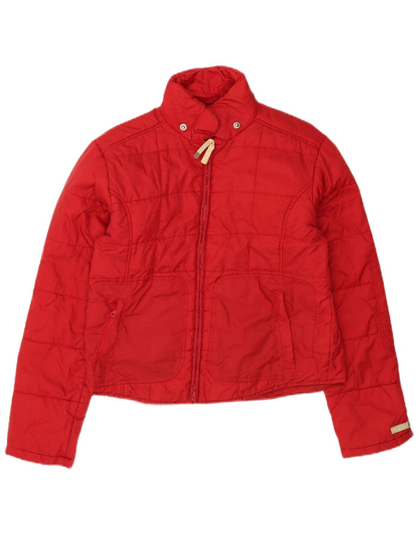 Zara Damen Trafaluc Wattierte Jacke UK 16 Large Rot