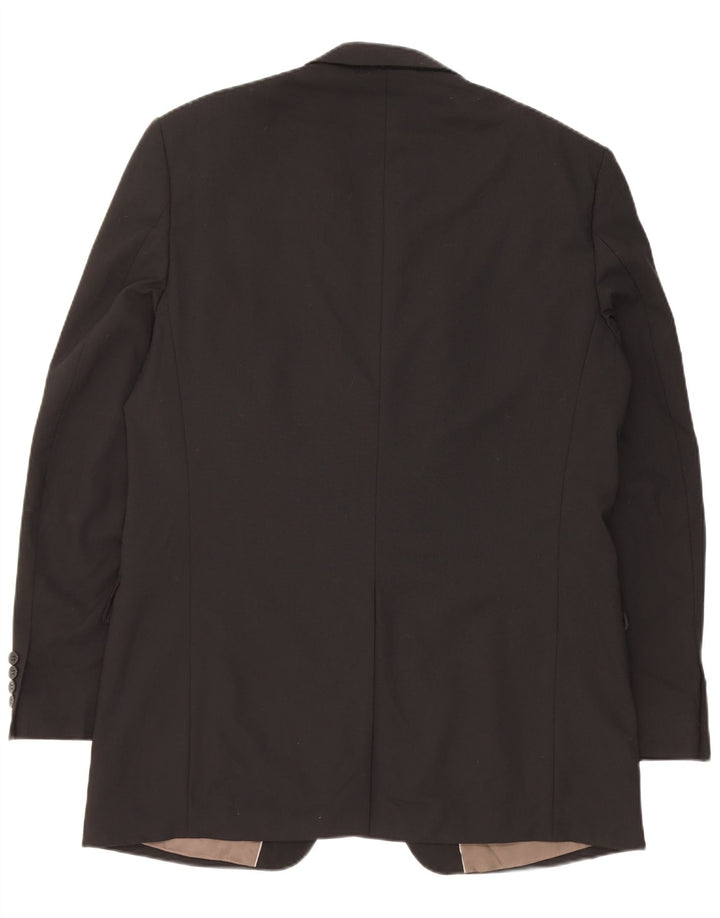 Marks & Spencer Herren-Blazer mit 3 Knöpfen, Gr. 42, Größe L, Schwarz, Polyester