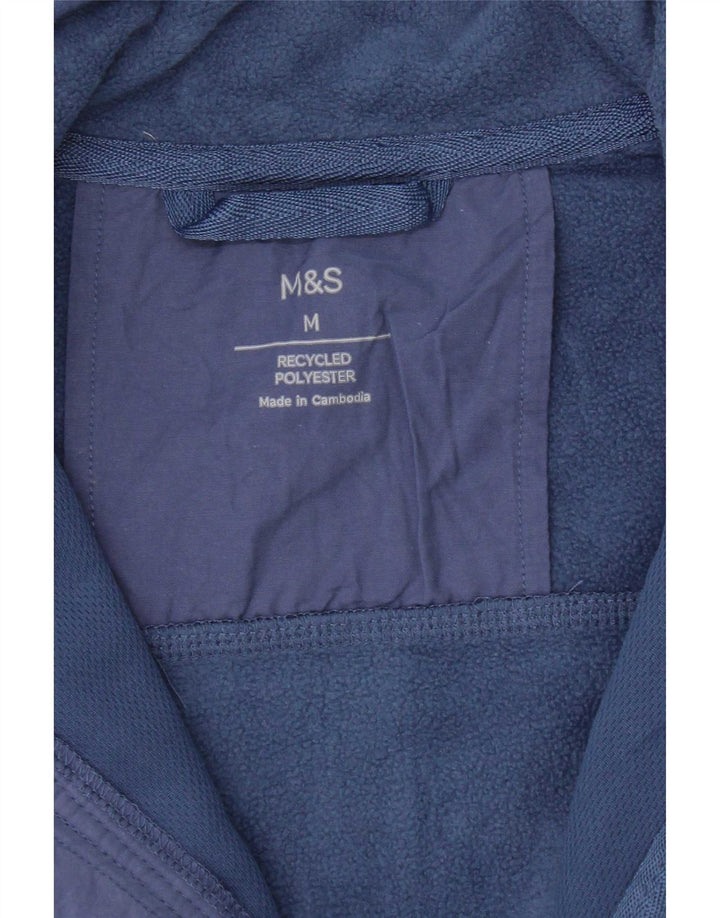 Marks & Spencer Herren Fleecejacke UK 38 Mittelblaues Polyester