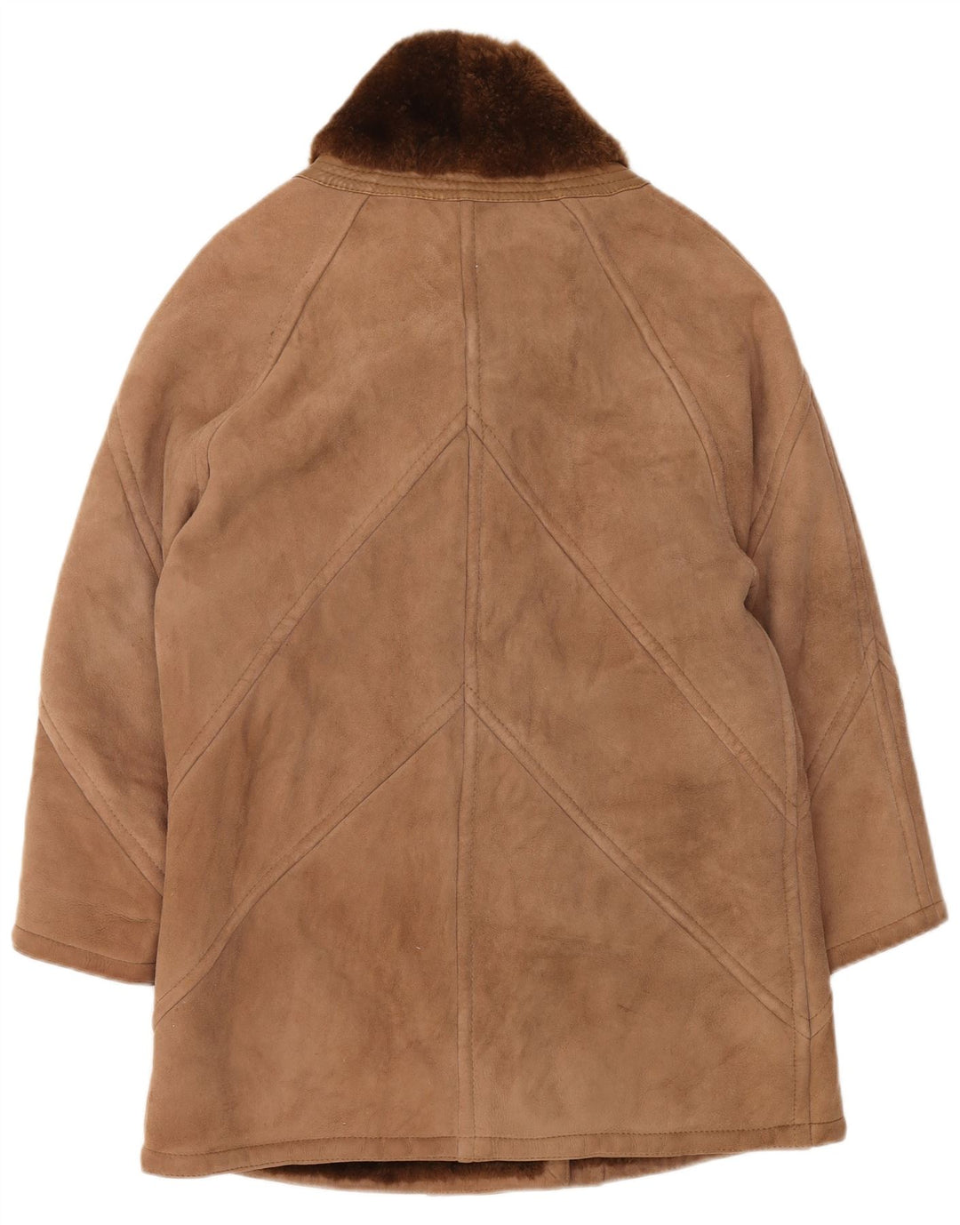 SMALBY Damen Übergroßer Lammfellmantel UK 18 XL Braun