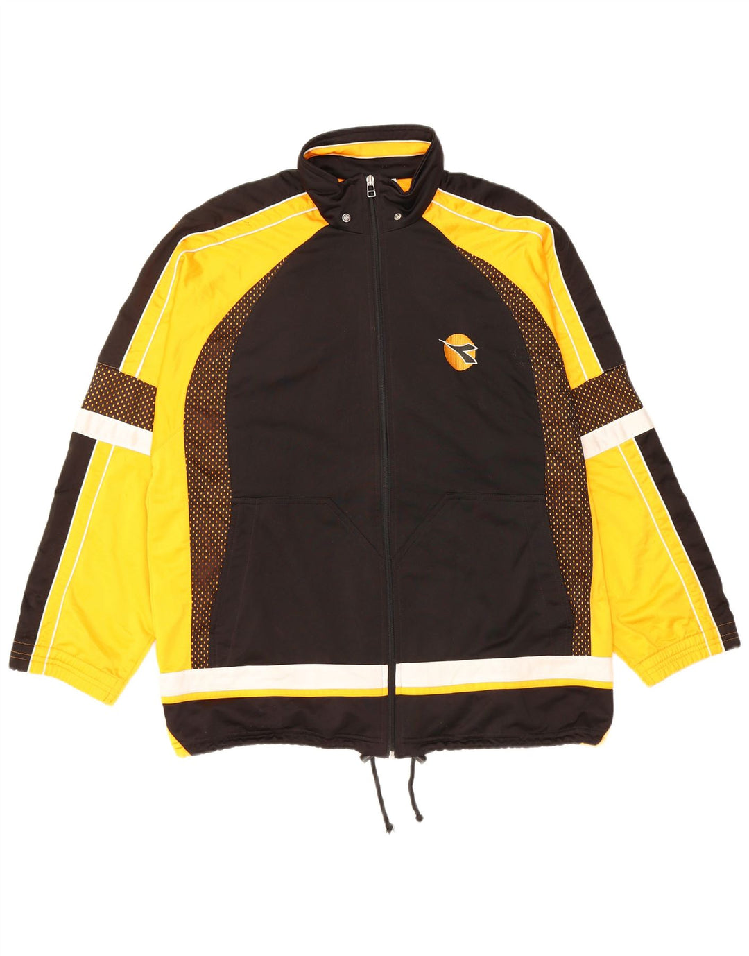 DIADORA Mens Tracksuit Top Jacket UK 40 Medium Multicoloured Colourblock