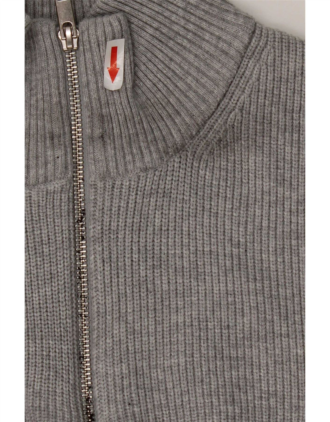 Marks & Spencer Herren-Pullover mit normaler Passform und Reißverschluss, Größe L, Grau