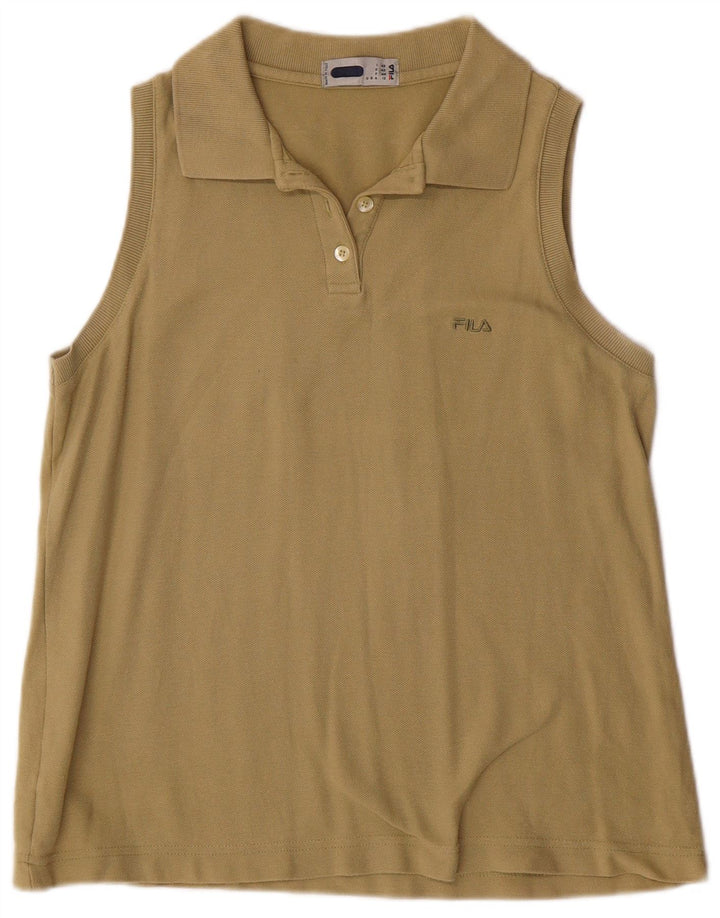 FILA Damen Ärmelloses Poloshirt IT 48 XL Khaki
