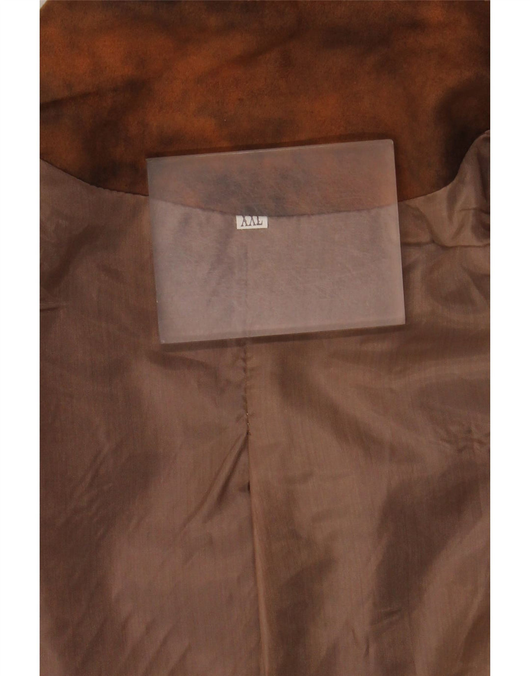 Vintage Herren Lederweste 2XL Braun Batik