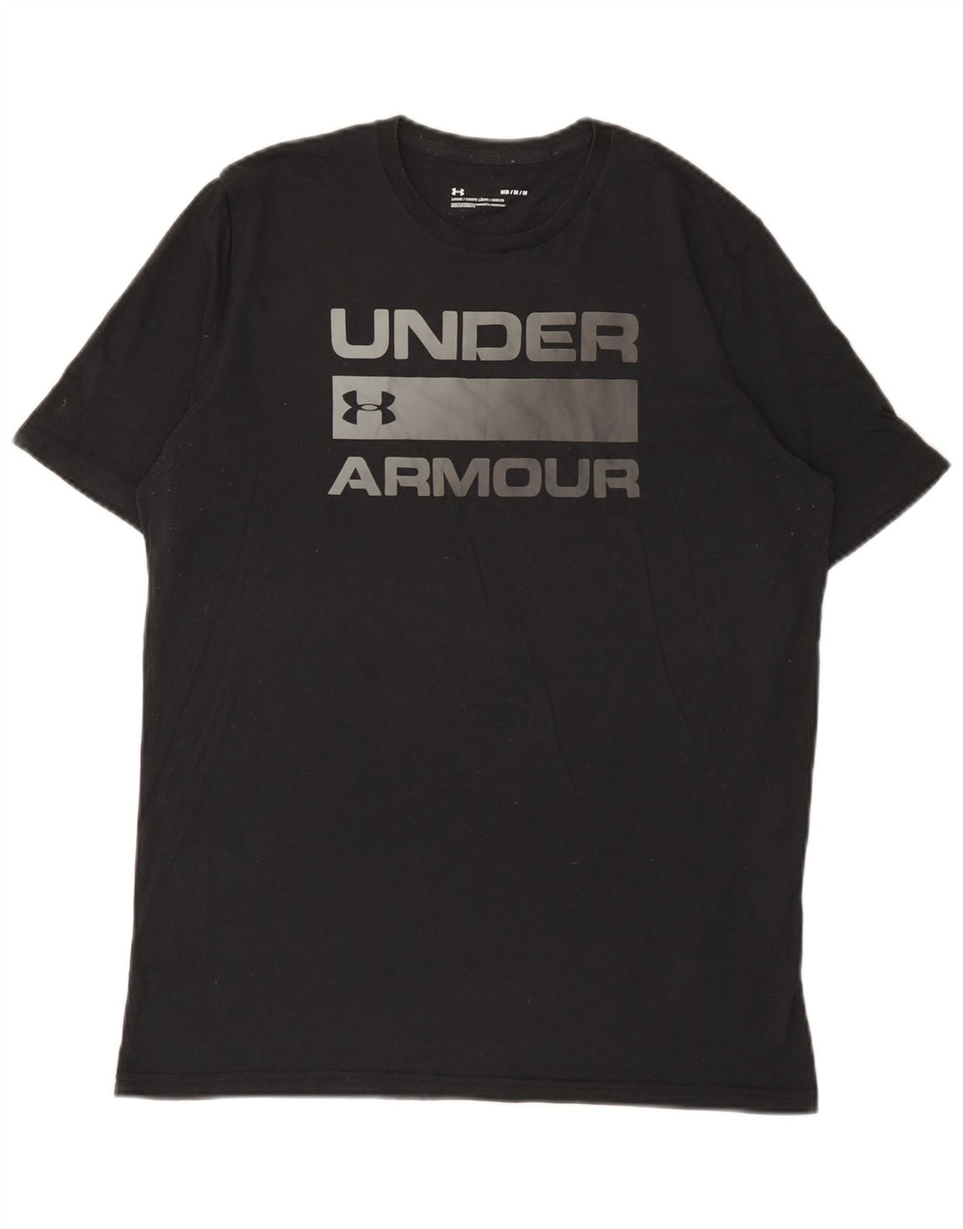 Under Armour Herren-Grafik-T-Shirt-Oberteil aus mittelschwarzer Baumwolle