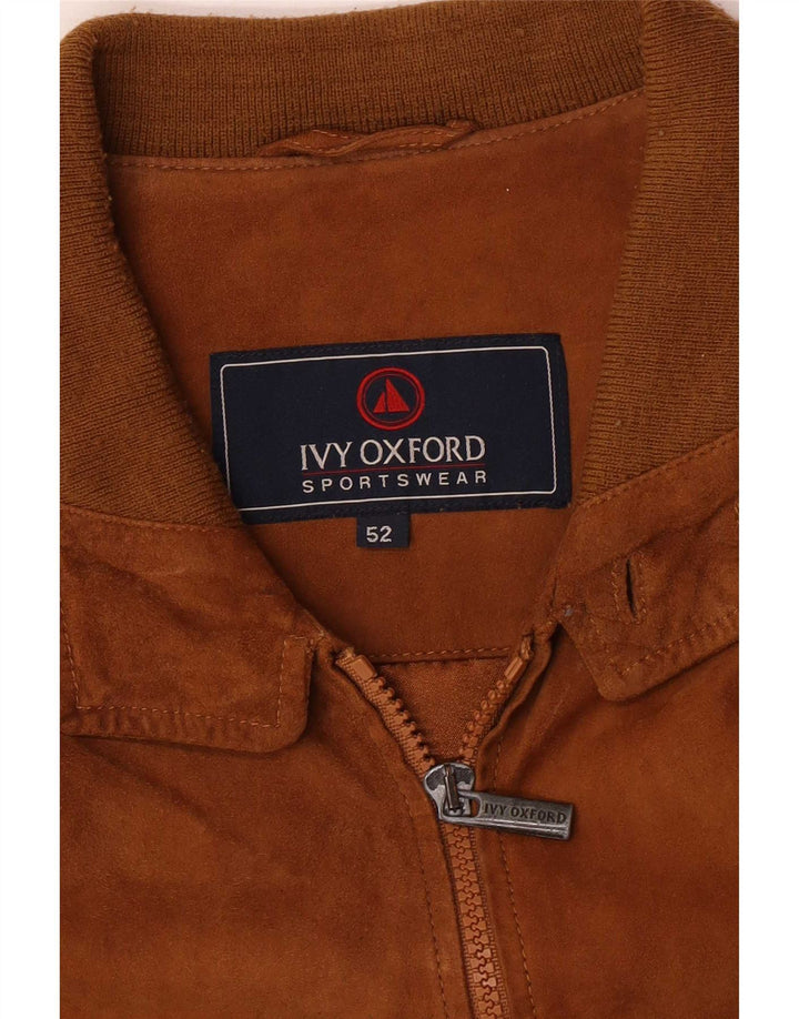 Ivy Oxford Herren Wildleder Bomberjacke IT 52 XL Braun