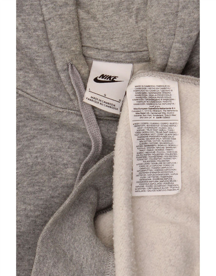 NIKE Herren Kapuzenpullover, groß, graue Baumwolle