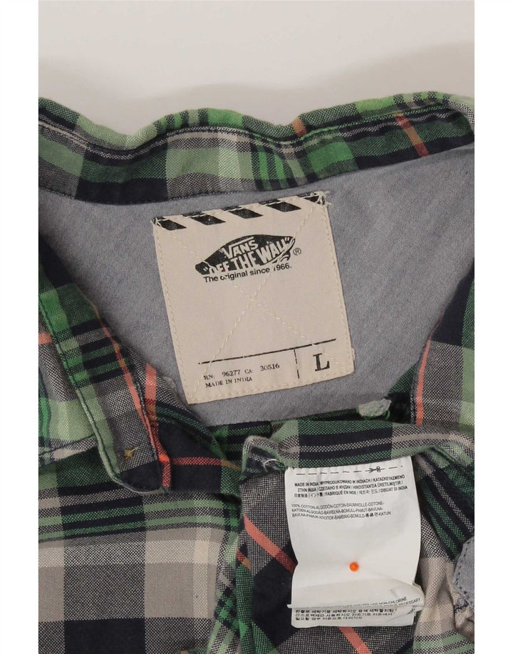 Vans Herren-Flanellhemd, groß, grün kariert, Baumwolle