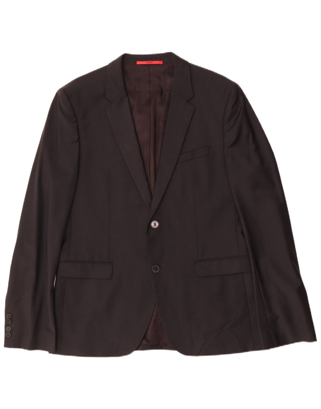 Hugo Boss Herren-Blazer mit 2 Knöpfen, EU 52, XL, schwarze Wolle