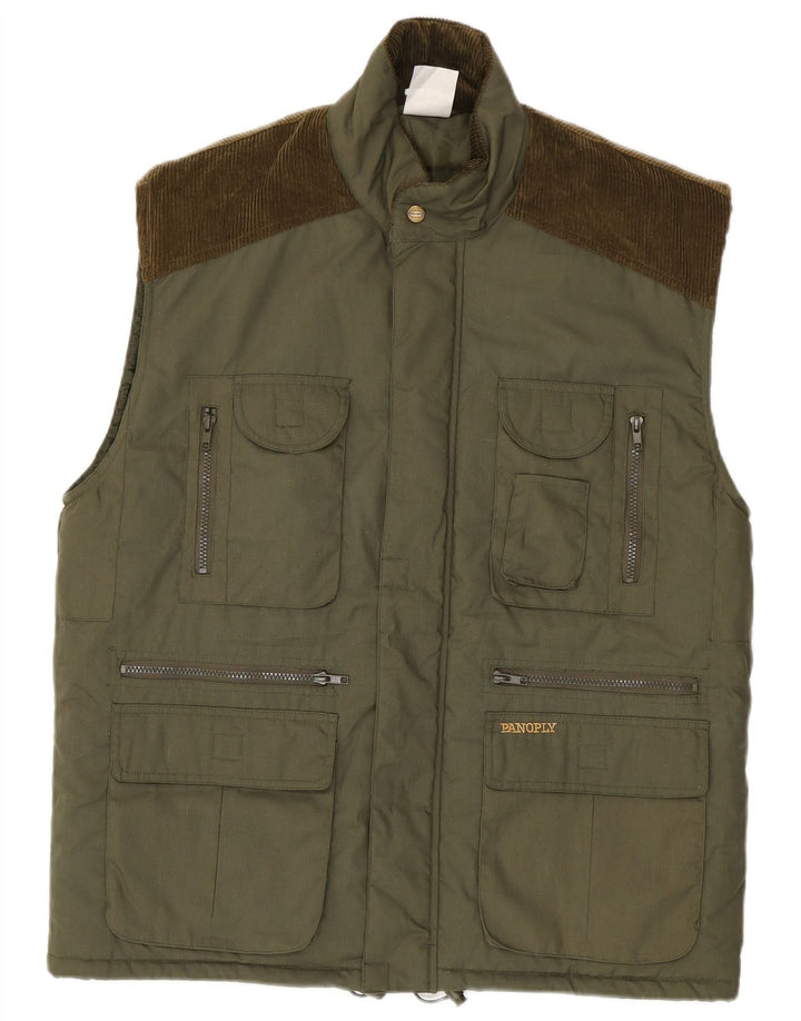 Panoply Herren Corduroy Utility Gilet UK 40 Large Grün Polyester