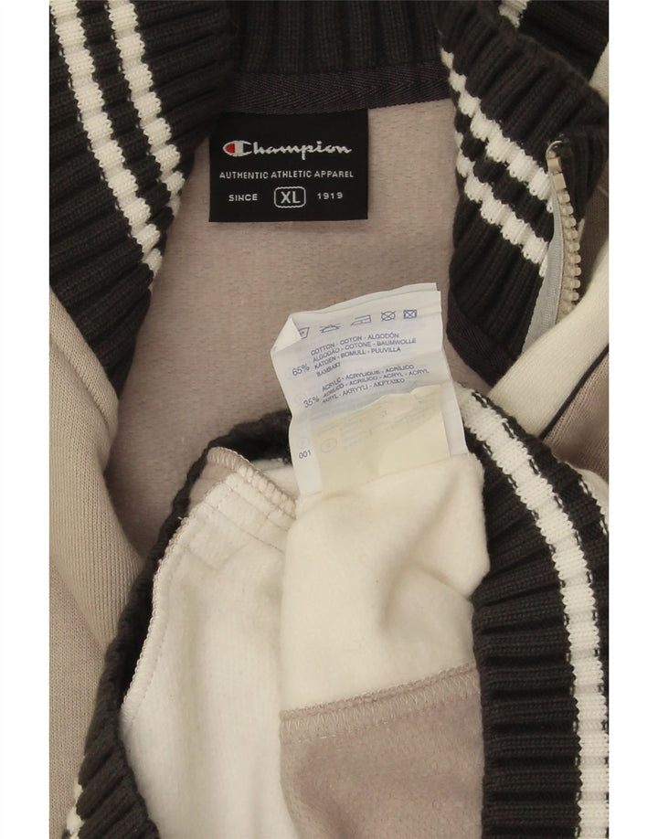 Champion Herren-Trainingsanzug-Oberteil, Jacke, XL, Grau, Colourblock-Baumwolle
