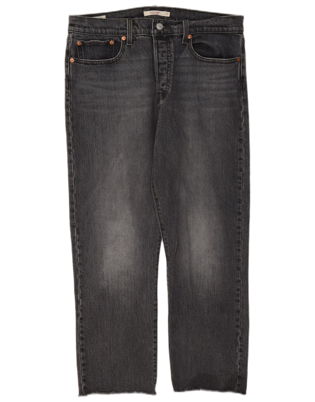Levi's Damen Wedgie Straight Jeans W31 L26 Graue Baumwolle