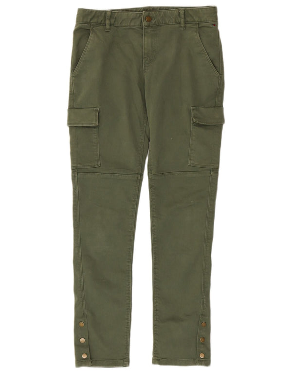 Tommy Hilfiger Slim Cargohose für Jungen, 13–14 Jahre, W28 L27, grüne Baumwolle