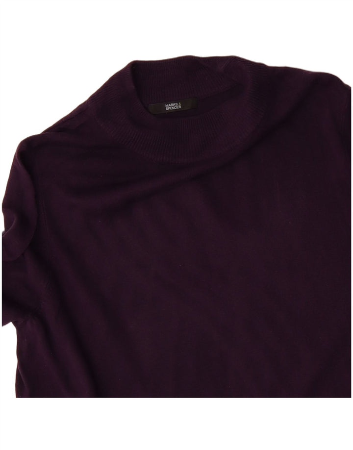 Marks & SPENCER Herren-Pullover mit Rollkragen, mittellila