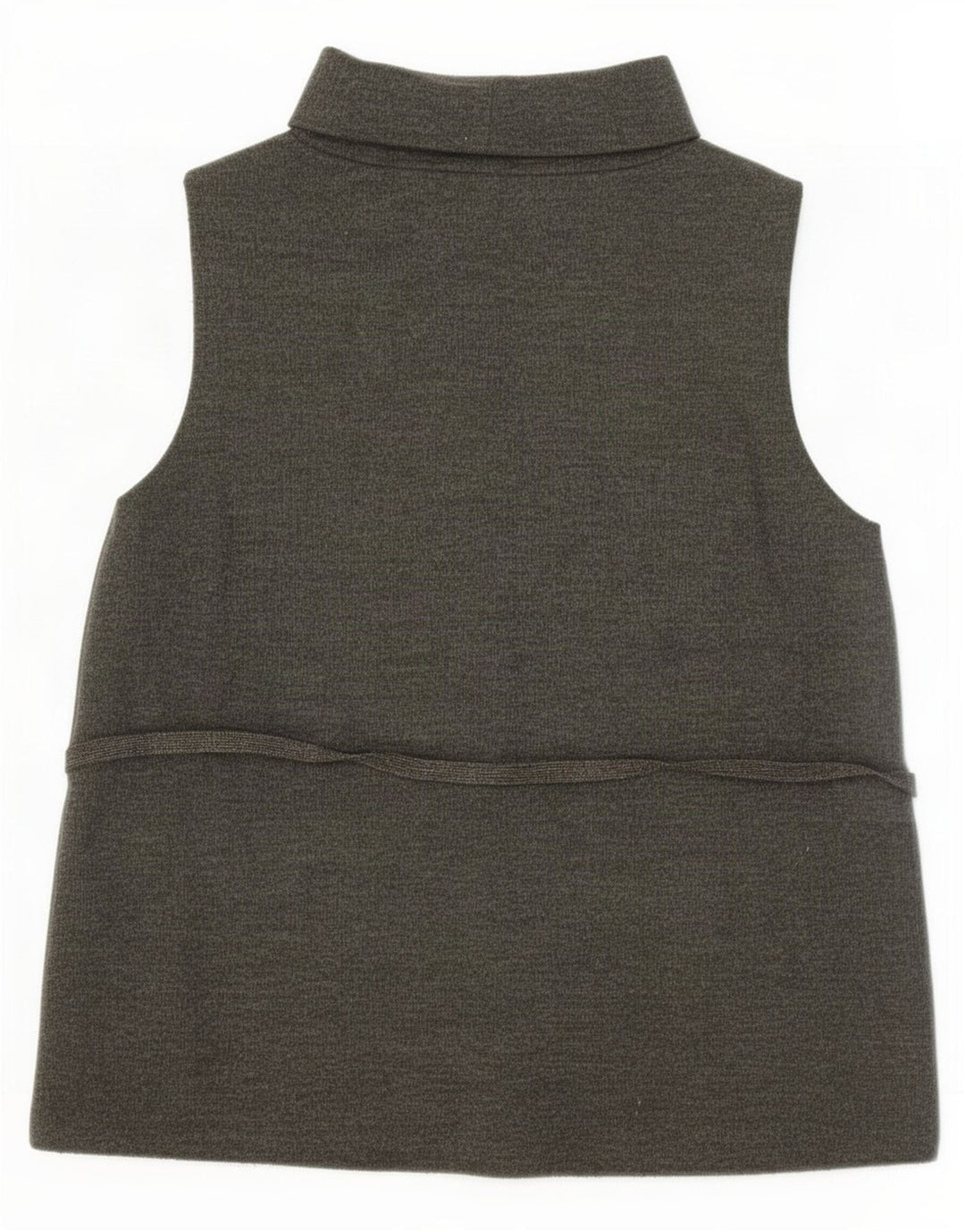 Zara Damen Weste Top UK 14 Large Khaki Baumwolle