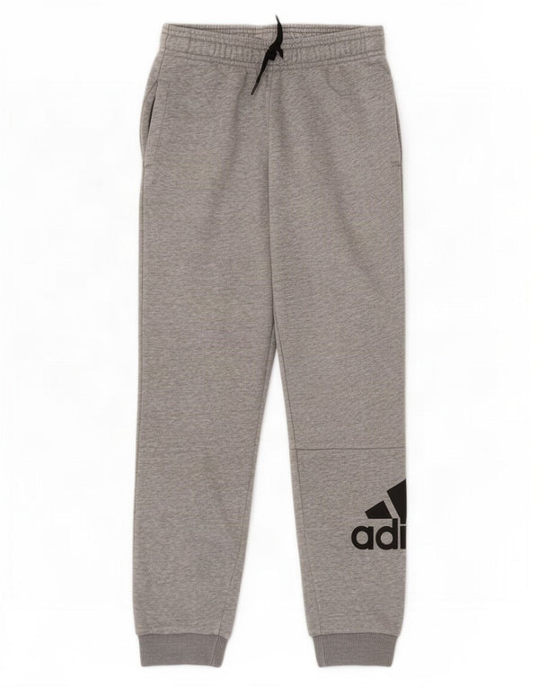 Adidas Jungen Trainingshose mit Grafik, Jogger, 9–10 Jahre, Grau meliert