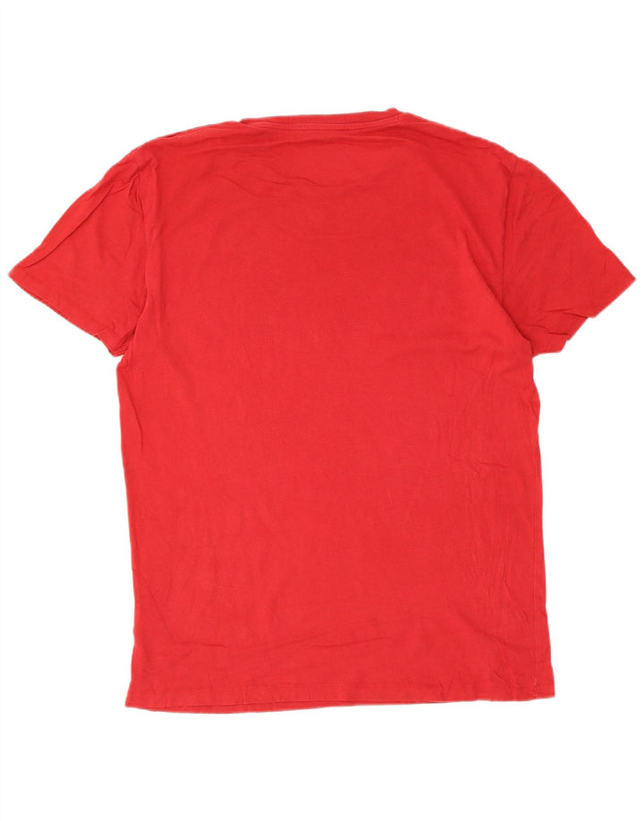 Wrangler Herren T-Shirt-Oberteil aus mittelroter Baumwolle