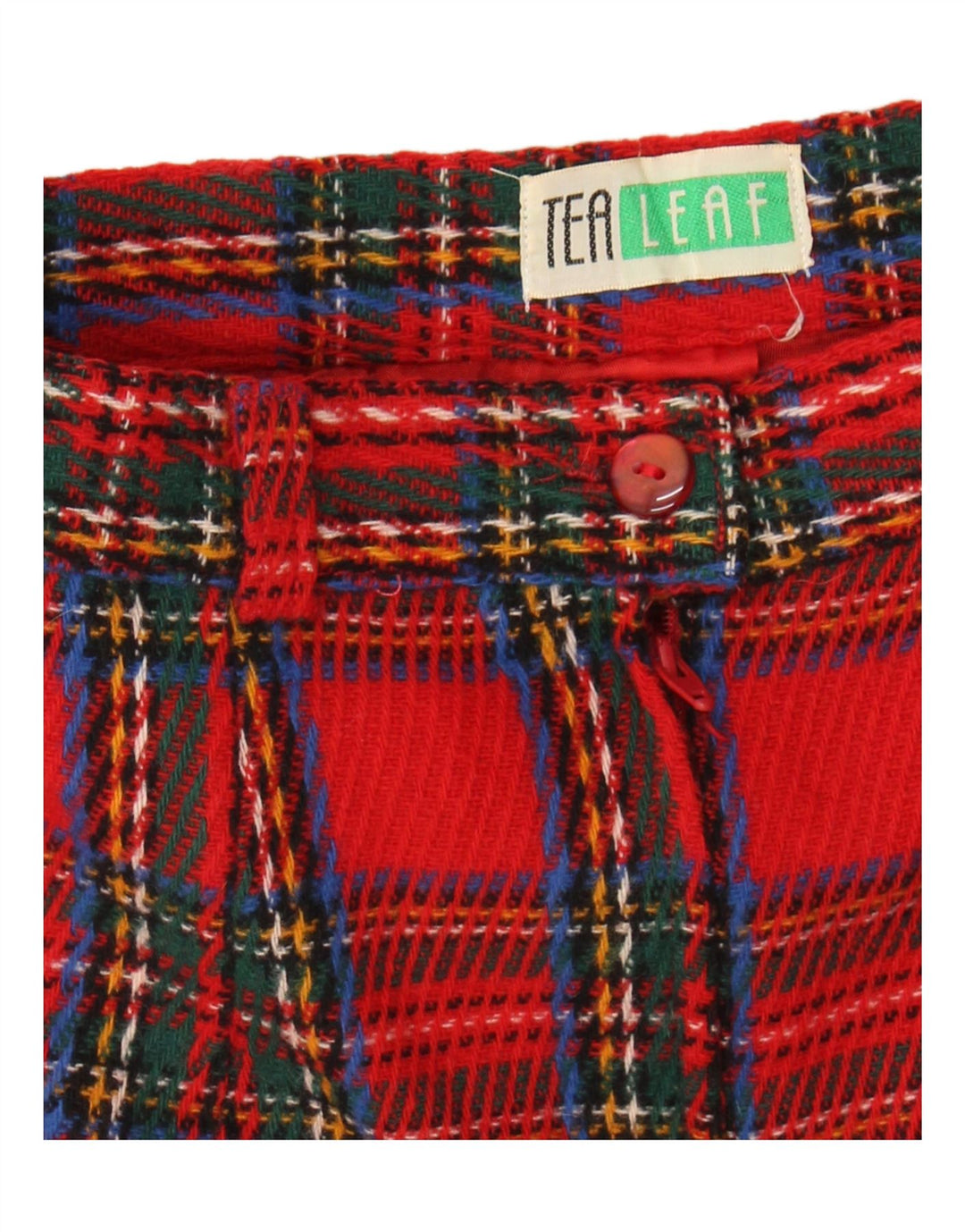 Vintage Damen Bleistiftrock W24 Klein rot kariert