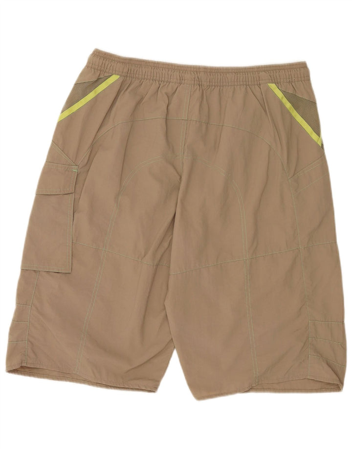 Adidas Herren Badeshorts mit Grafik, groß, Khaki, Nylon
