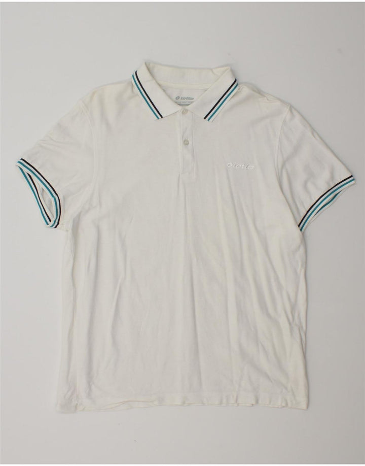 Lotto Herren-Poloshirt, Größe L, Weiß