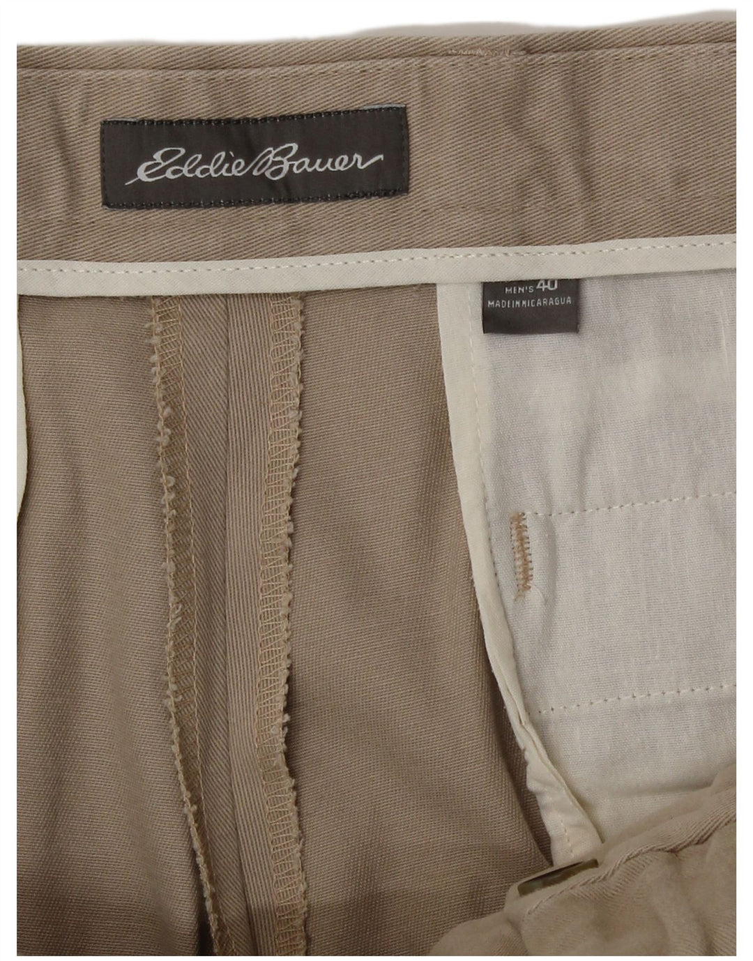 Eddie Bauer Herren gerade Chinohose W40 L30 Beige