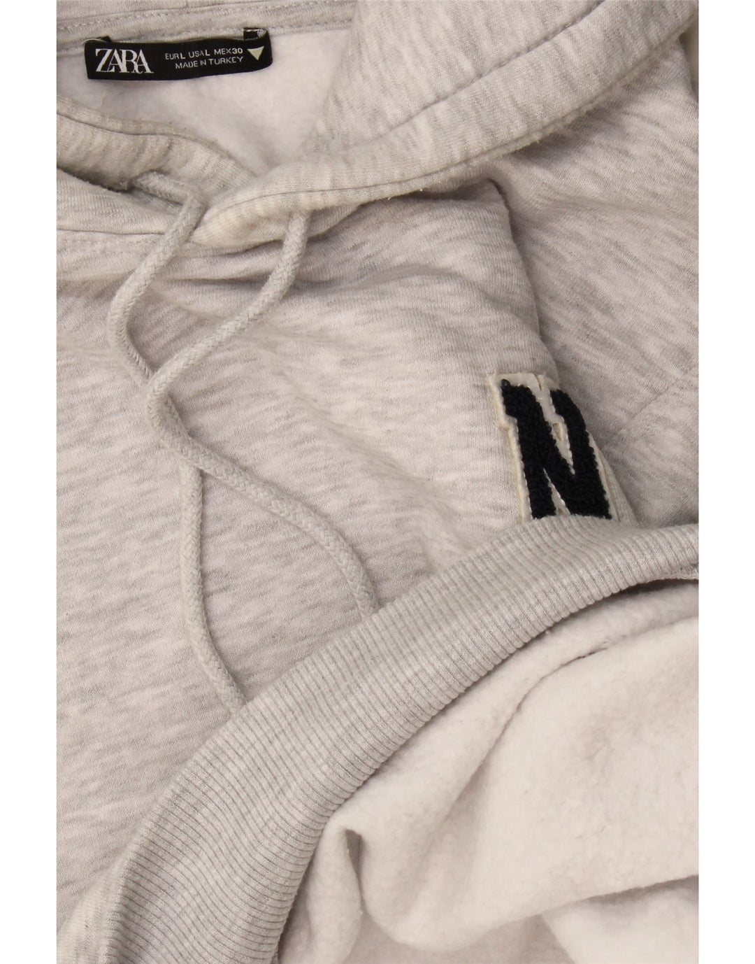 Zara Damen Übergroßer Kapuzenpullover UK 16 Large Grau