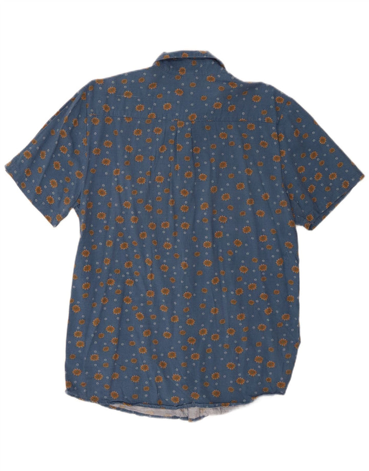 Volcom Herren-Kurzarmhemd mit moderner Passform, groß, aus blauer Baumwolle