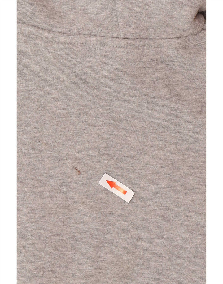 Ellesse Womens Crop Graphic Übergroßer Kapuzenpullover UK 12 Mittelgrau