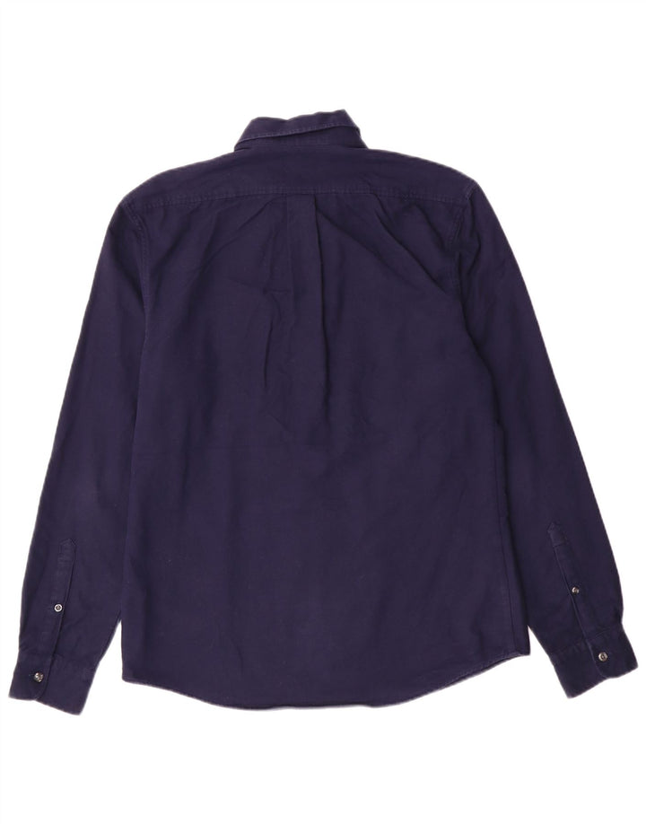 Reiss Herren-Hemd, klein, marineblau, Baumwolle