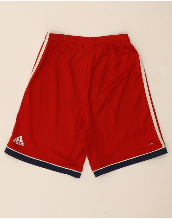 Adidas Olympique Lyonnais Sportshorts für Jungen, 11–12 Jahre, rotes Farbblockdesign