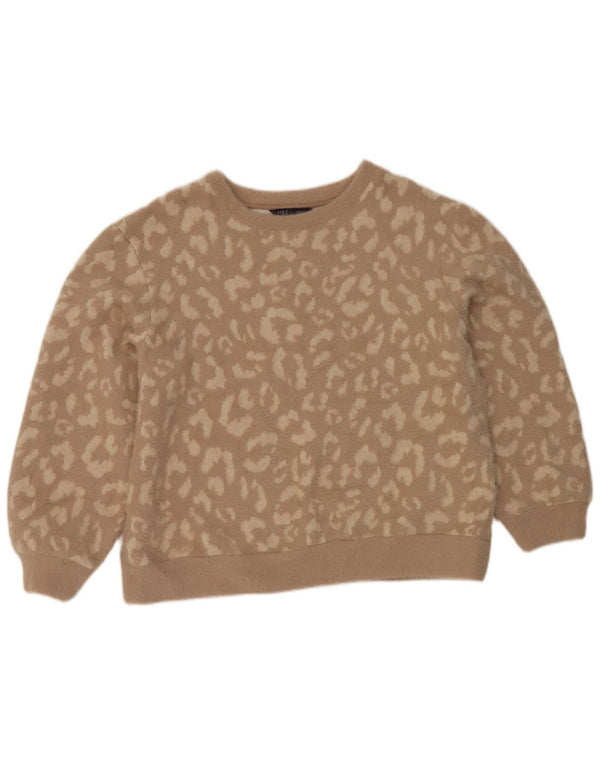 Marks & Spencer Damen Pullover mit Rundhalsausschnitt, UK 14, Mittelbraun