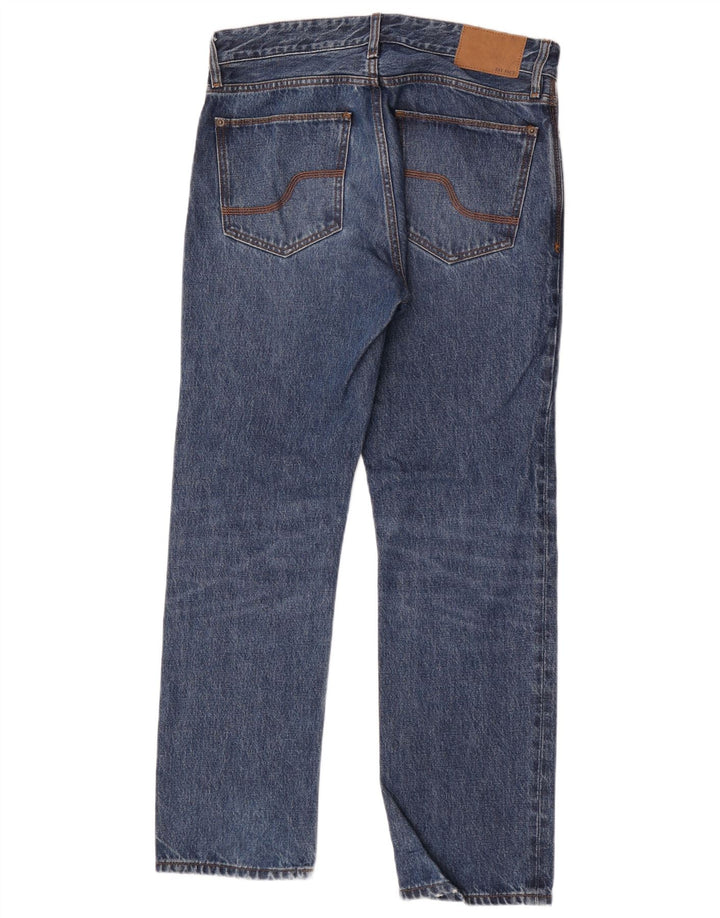 Fat Face Herren Straight Jeans W30 L30 Blaue Baumwolle