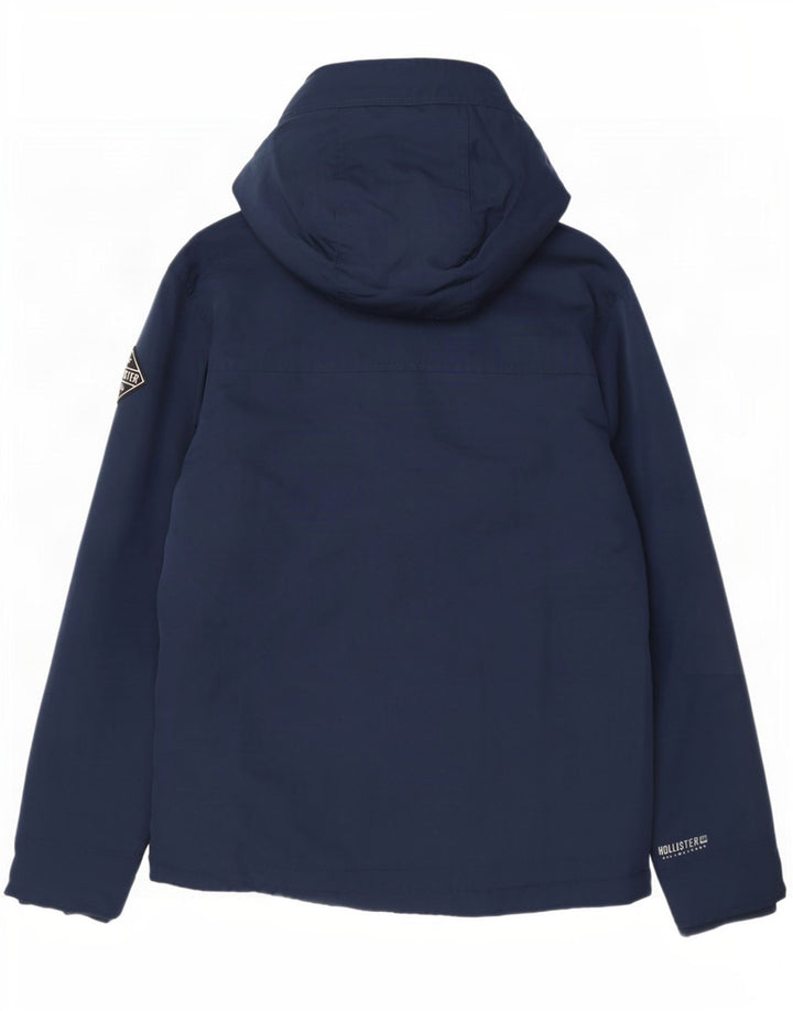 Hollister Herren-Windbreakerjacke mit Kapuze, UK 40, Größe L, Marineblau, Polyester